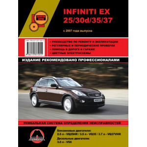 INFINITI EX25 / EX30d / EX35 / EX37 (Инфинити ЕХ) с 2007 бензин / дизель. Книга по ремонту и эксплуатации