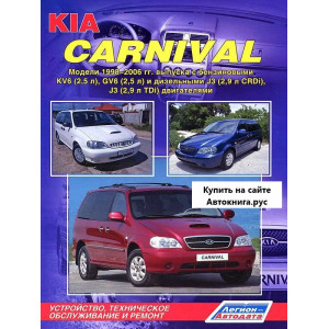 KIA CARNIVAL (КИА КАРНИВАЛ) 1998-2006 бензин / дизель. Книга по ремонту и эксплуатации