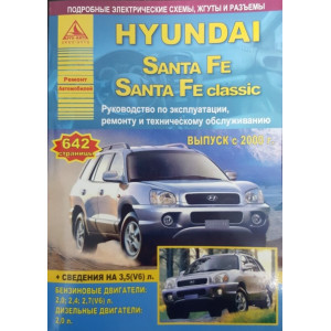 HYUNDAI SANTA FE / SANTA FE CLASSIC с 2000 бензин / дизель. Книга по ремонту и эксплуатации