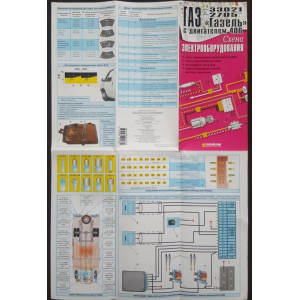 Схема электрооборудования а/м ГАЗ 33021,-2705 "Газель" с двигателем ЗМЗ 406 Схема электрооборудования а/м ГАЗ 33021,-2705 "Газель" с двигателем ЗМЗ 406