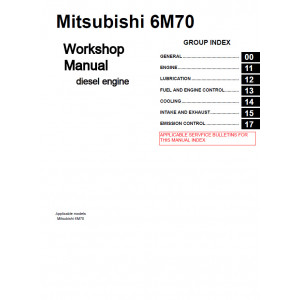 Двигатели MITSUBISHI 6M70. Руководство по ремонту (Английский язык)